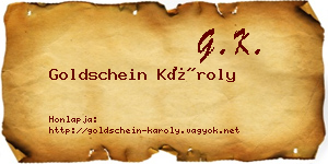 Goldschein Károly névjegykártya