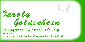 karoly goldschein business card